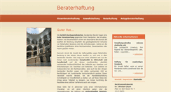 Desktop Screenshot of beraterhaftung.biz
