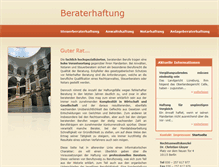 Tablet Screenshot of beraterhaftung.biz